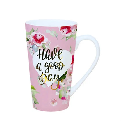 10oz Floral Ceramic Mug w/ Handle