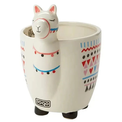10oz Handmade Llama Ceramic Mug w/ Handle