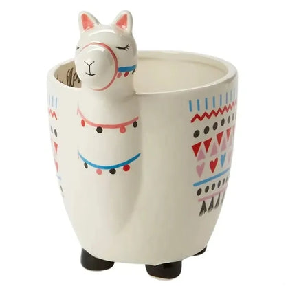 10oz Handmade Llama Ceramic Mug w/ Handle