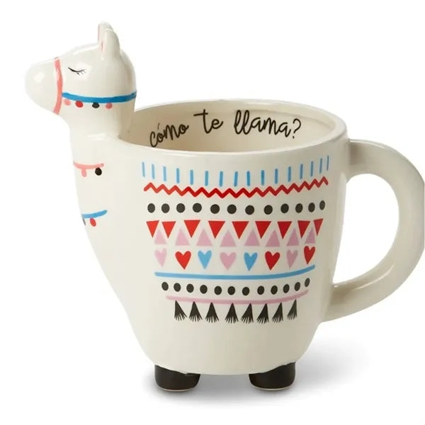 10oz Handmade Llama Ceramic Mug w/ Handle