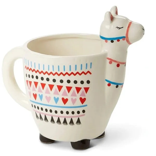 10oz Handmade Llama Ceramic Mug w/ Handle