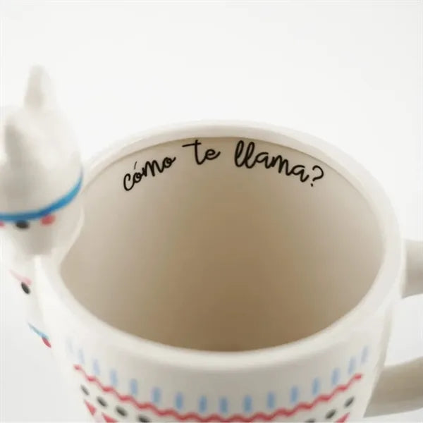 10oz Handmade Llama Ceramic Mug w/ Handle