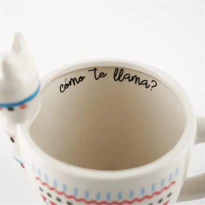10oz Handmade Llama Ceramic Mug w/ Handle