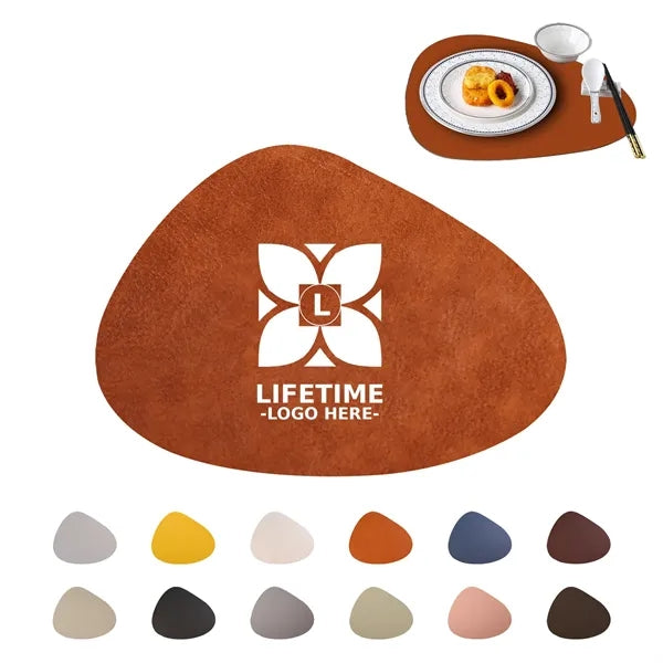Drop Shaped Leather Placemat