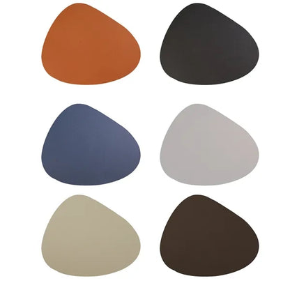 Drop Shaped Leather Placemat