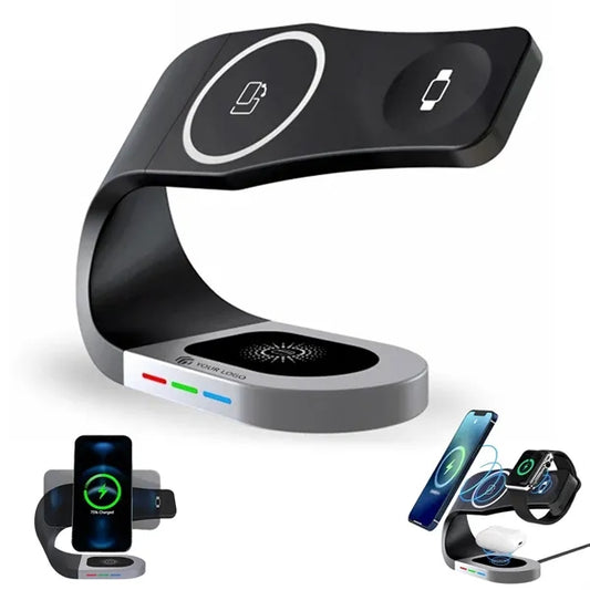 Home office travel 3 in 1 fast station wireless charger