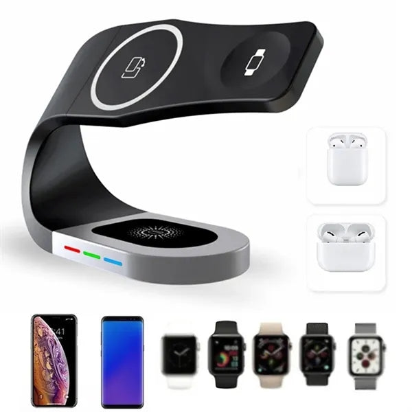 Home office travel 3 in 1 fast station wireless charger