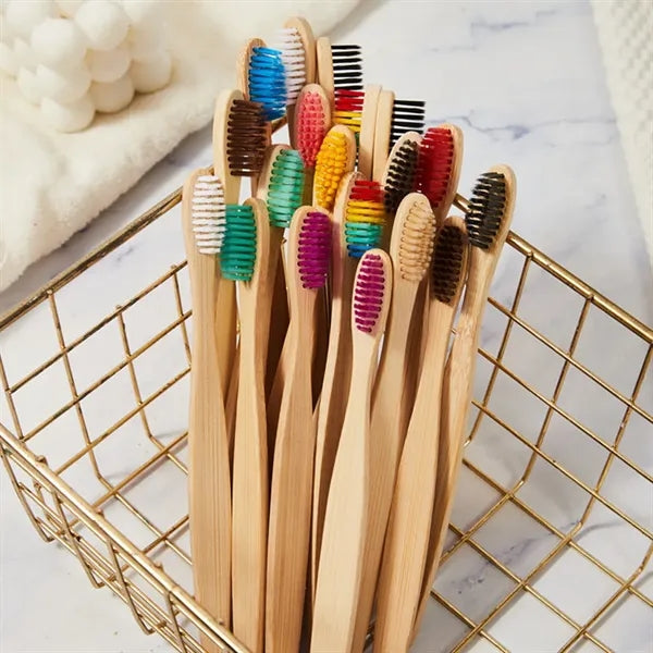 Portable hotel travel disposable adult bamboo toothbrush