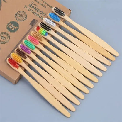 Portable hotel travel disposable adult bamboo toothbrush