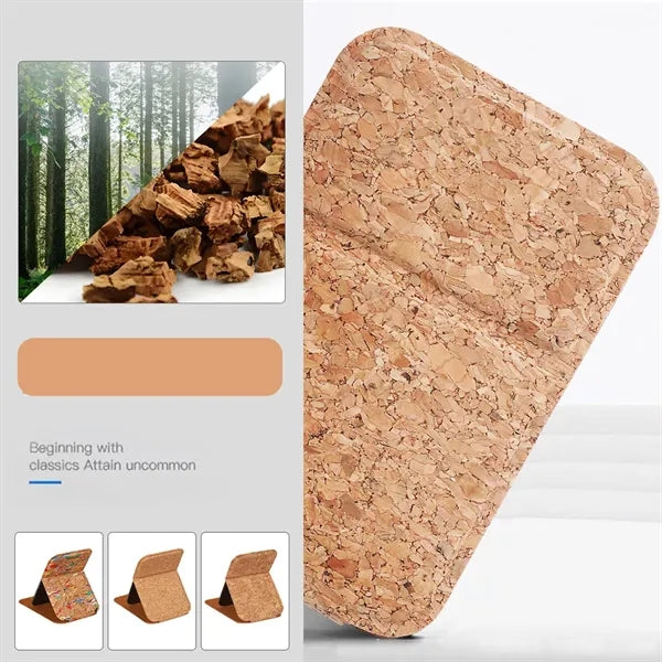 Travel table top eco-friendly cork folding makeup mirror