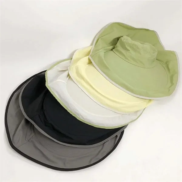 Fishing uv protection breathable sun hat with neck flap