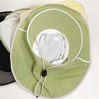 Fishing uv protection breathable sun hat with neck flap