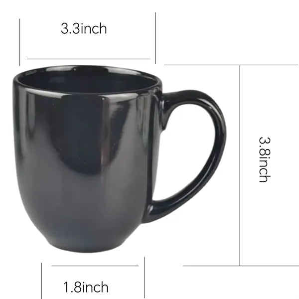 14oz Glossy Ceramic Mug w/ Handle