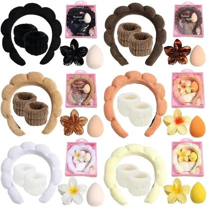 bubble headband and wristband set Flower Bands Claw Clip