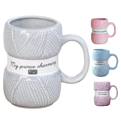 12oz Knitting Yarn Ball Ceramic Mug