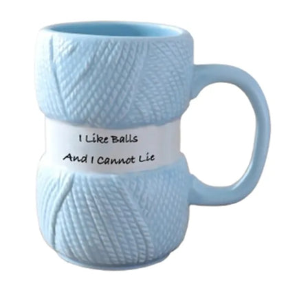 12oz Knitting Yarn Ball Ceramic Mug