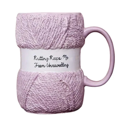 12oz Knitting Yarn Ball Ceramic Mug