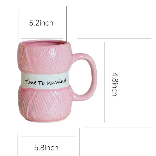 12oz Knitting Yarn Ball Ceramic Mug