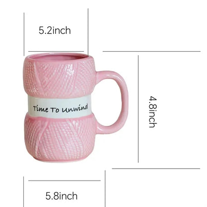 12oz Knitting Yarn Ball Ceramic Mug