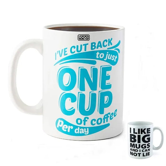 64oz Wide Mouth Ceramic Mug w/ Handle