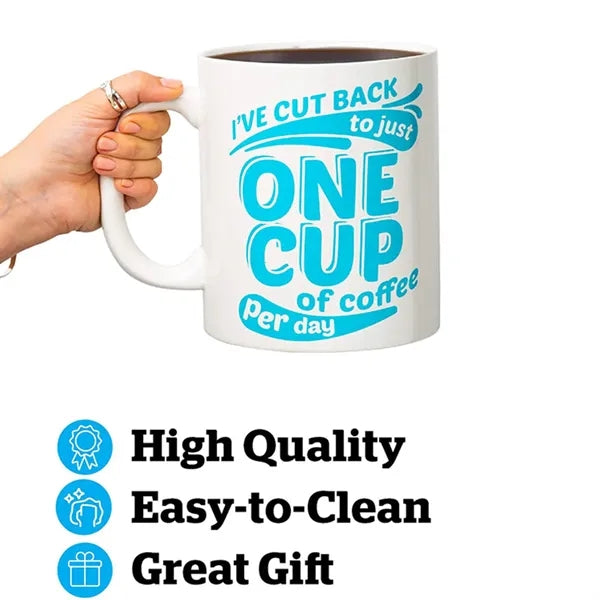 64oz Wide Mouth Ceramic Mug w/ Handle