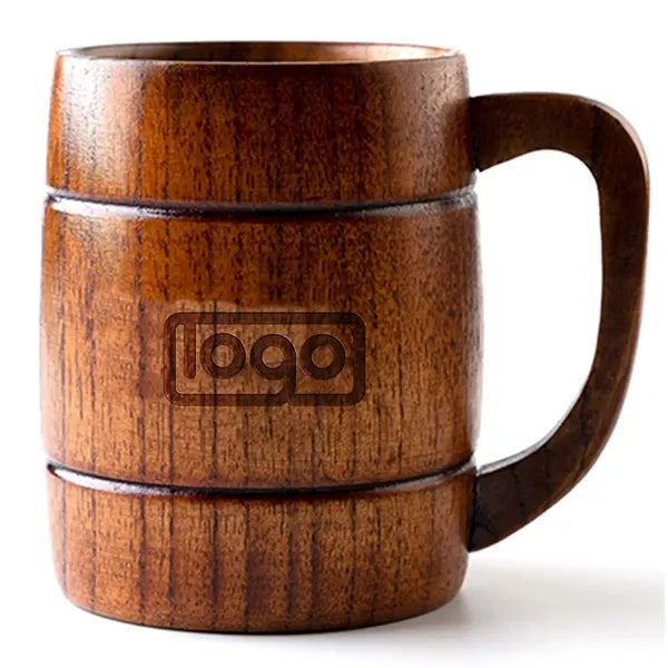 18 Oz Tankard Handmade Wooden Beer Mug w/Handle
