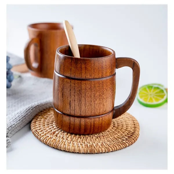 18 Oz Tankard Handmade Wooden Beer Mug w/Handle