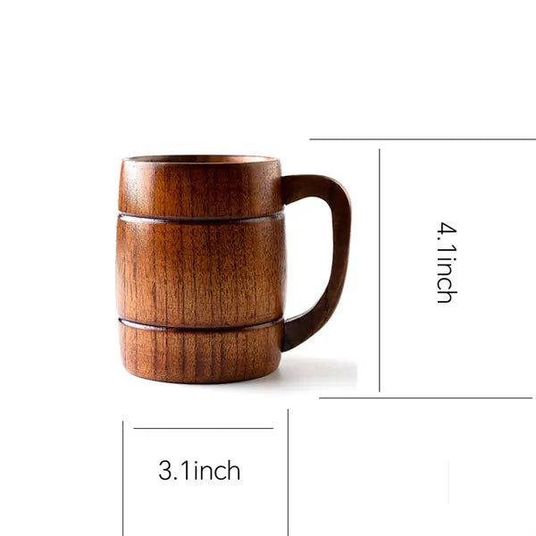18 Oz Tankard Handmade Wooden Beer Mug w/Handle
