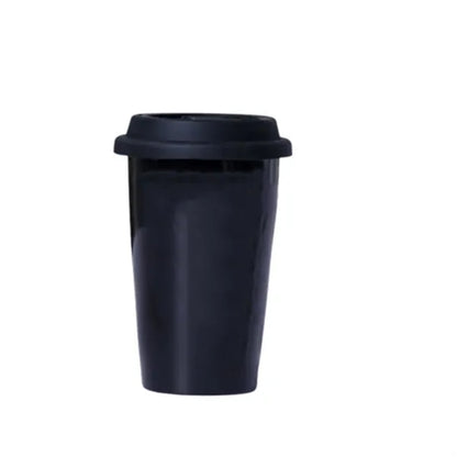 12oz Double Wall Insulated Ceramic Cup w/ Lid