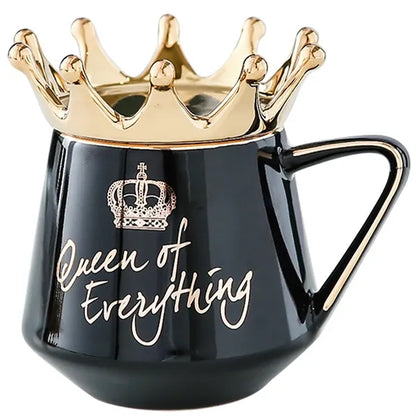 12oz Lead Free Crown Lid Ceramic Mug