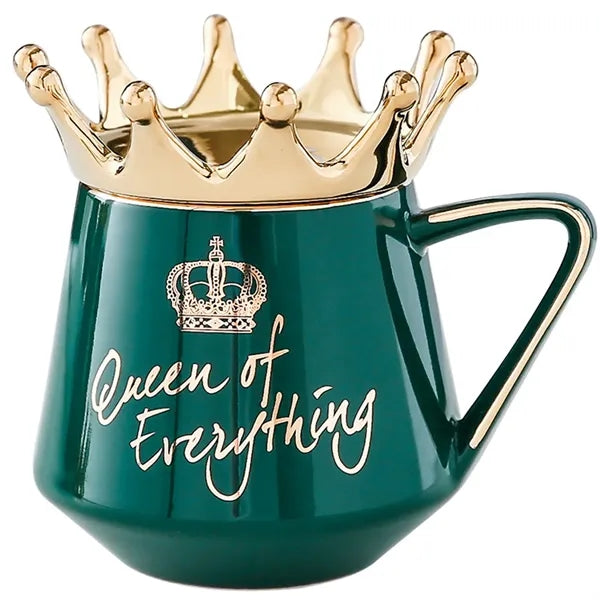 12oz Lead Free Crown Lid Ceramic Mug