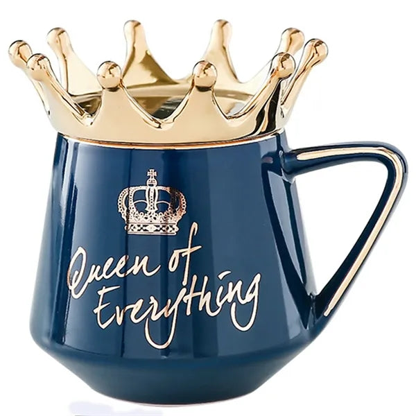 12oz Lead Free Crown Lid Ceramic Mug