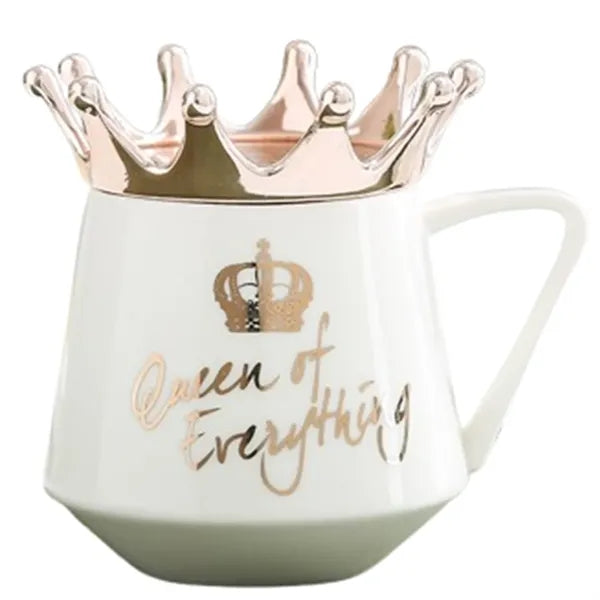 12oz Lead Free Crown Lid Ceramic Mug