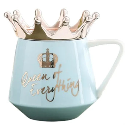 12oz Lead Free Crown Lid Ceramic Mug