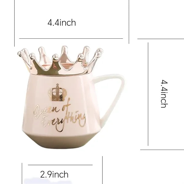 12oz Lead Free Crown Lid Ceramic Mug