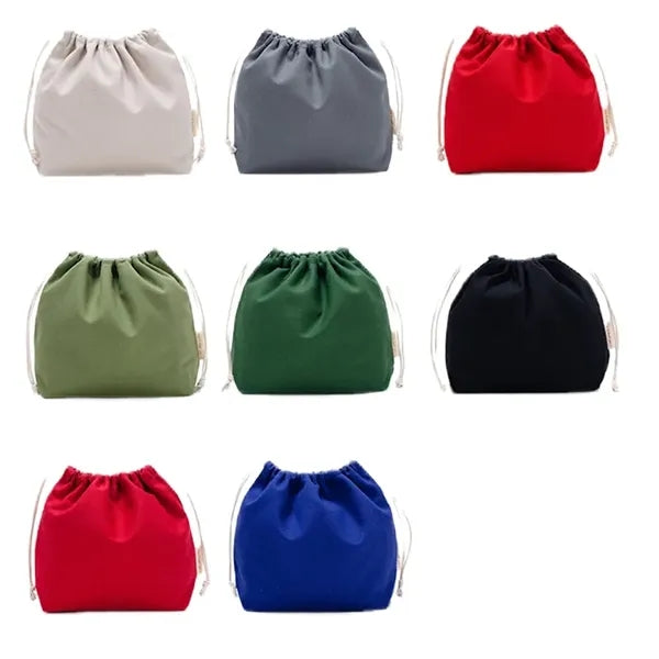Canvas Drawstring Bag Makeup Pouch