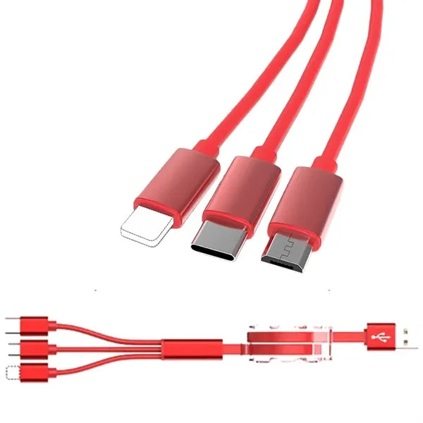 Retractable Multi Charging Cable 3 in 1 Fast Charger Cord