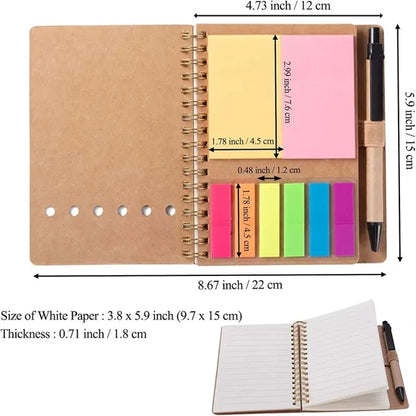 Portable Kraft Pocket Spiral Notebook