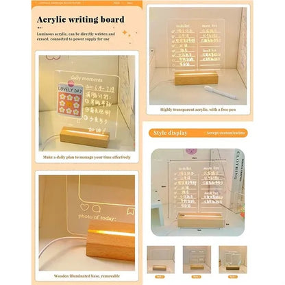 Luminous Acrylic Message Board