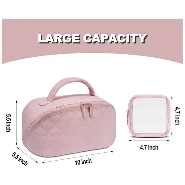 Quilted Puffer Cosmetic Bags