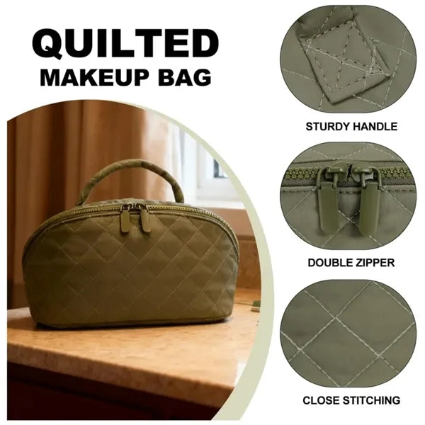 Quilted Puffer Cosmetic Bags