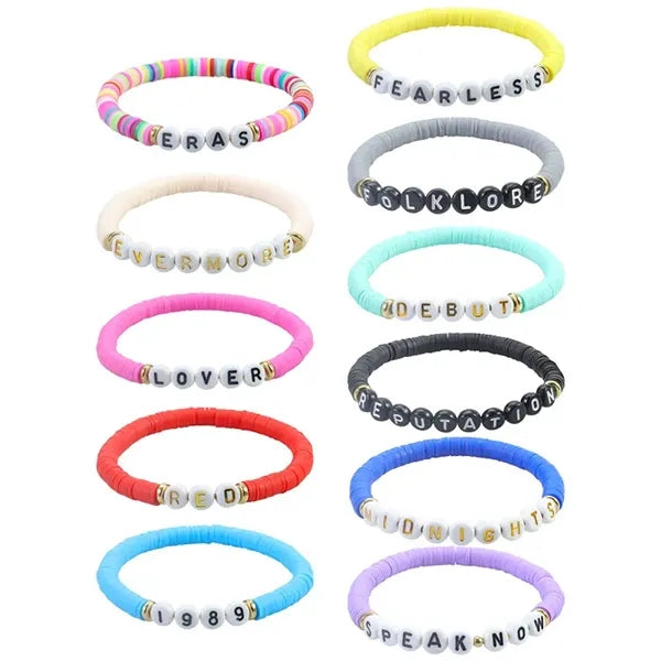 Surfer Bracelets Clay Bead Bracelet