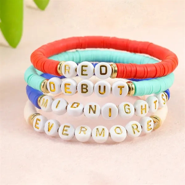 Surfer Bracelets Clay Bead Bracelet