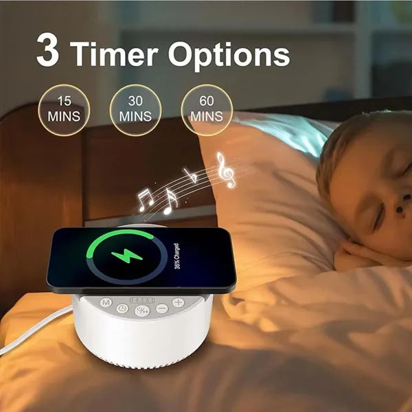 3 in 1 Wireless Charger Sleeping Machine BT Speaker