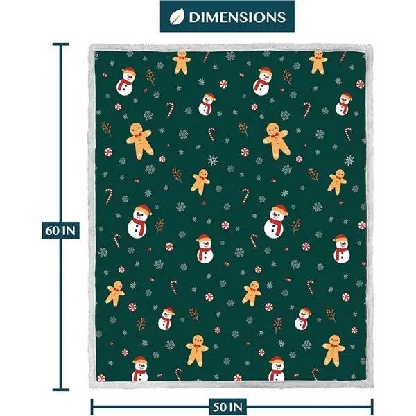 Custom 50"x60" Double Layer Throw Blanket