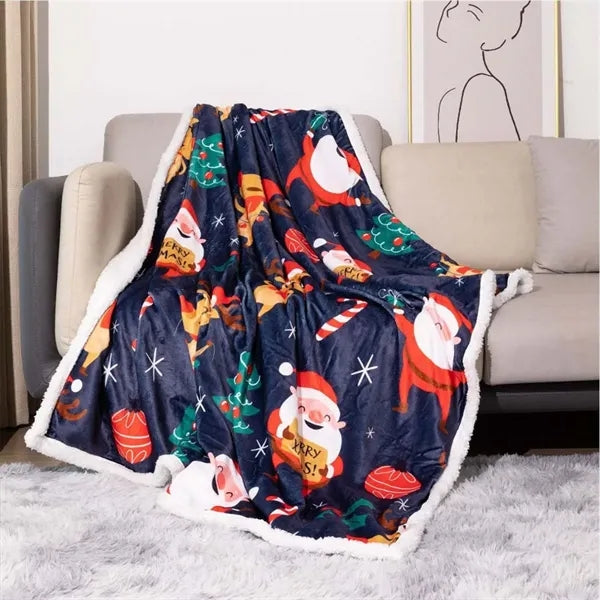 Custom 50"x60" Double Layer Throw Blanket