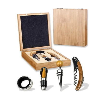 Personalized 4 Piece Bamboo Wine Opener Set