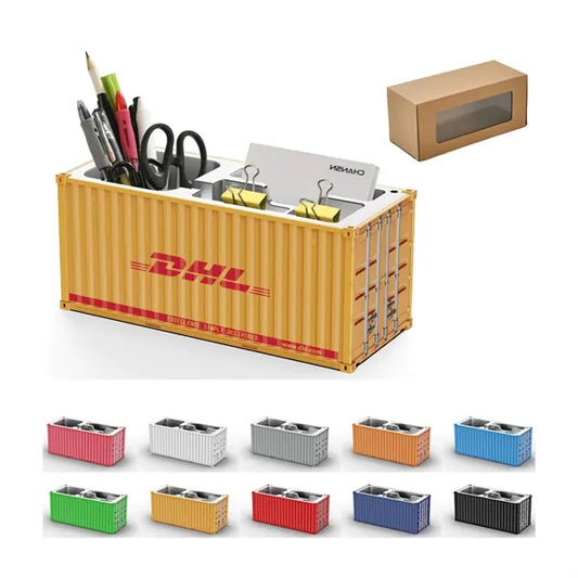 Shipping Container Pen Holder Office Desktop Organizer