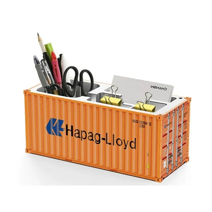 Shipping Container Pen Holder Office Desktop Organizer