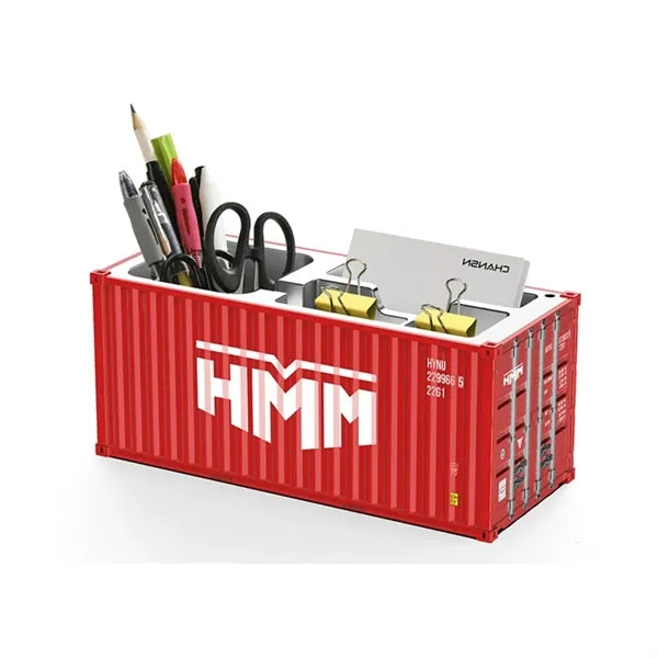 Shipping Container Pen Holder Office Desktop Organizer